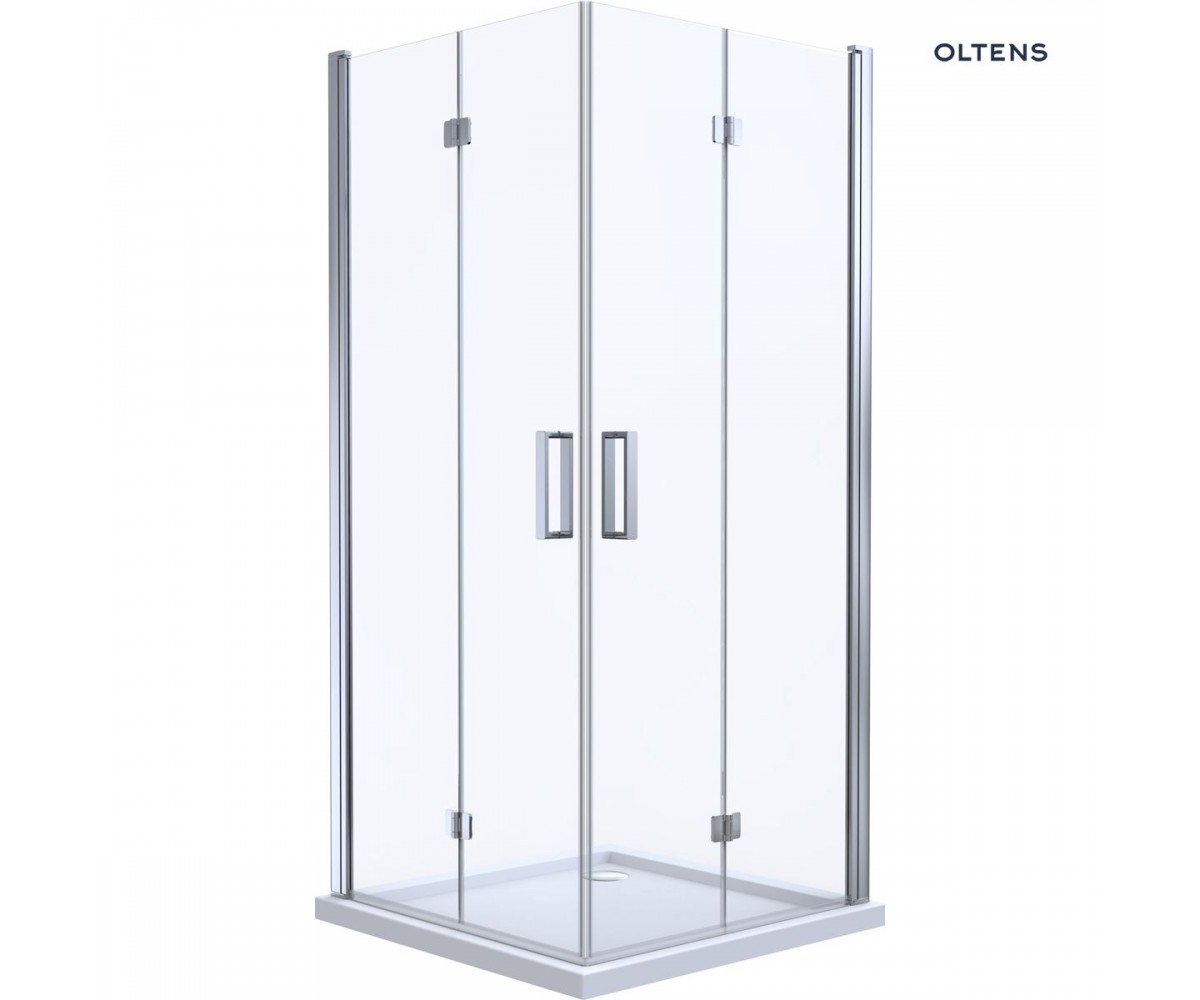 Oltens Byske kabina prysznicowa 90x90 cm kwadratowa chrom/szkło przezroczyste 20002100