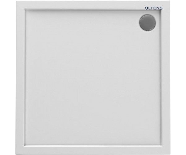 Oltens Superior brodzik 80x80 cm kwadratowy akrylowy biały 17002000