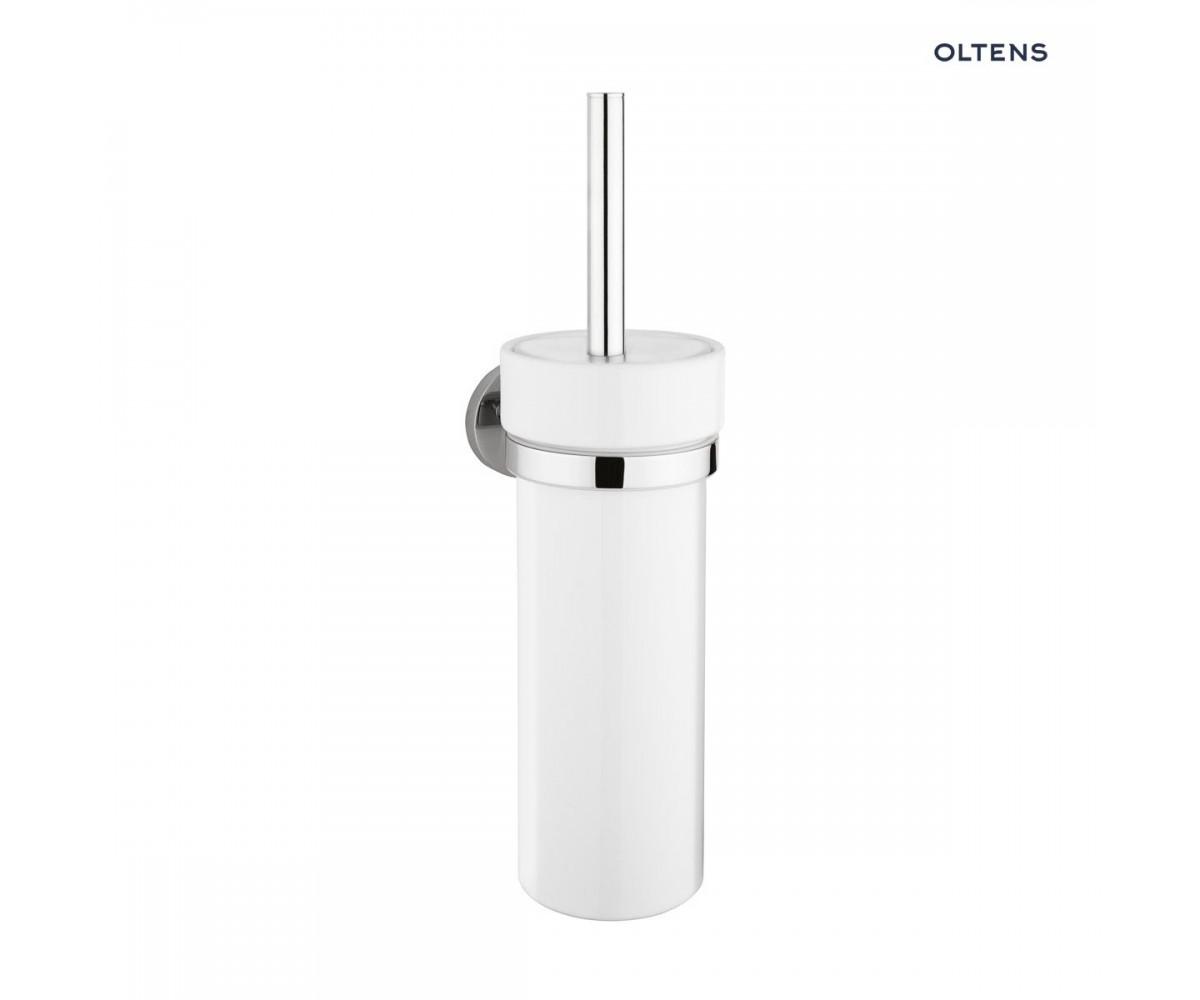 Oltens Gulfoss szczotka toaletowa wisząca  biała ceramika/chrom 82101000