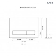 Oltens Torne przycisk spłukujący do WC chrom mat 57101200