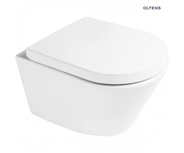 Zestaw Oltens Jog miska WC wisząca PureRim z deską wolnoopadającą 42004000