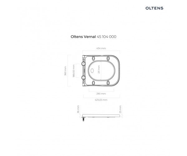 Zestaw Oltens Vernal miska WC wisząca PureRim z powłoką SmartClean z deską wolnoopadającą Slim 42507000