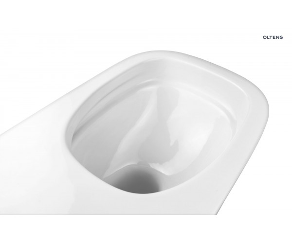 Zestaw Oltens Gulfoss miska WC wisząca PureRim z powłoką SmartClean z deską wolnoopadającą Slim 42509000