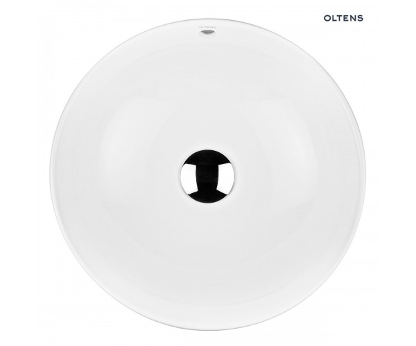 Oltens Fana umywalka 42 cm nablatowa okrągła biała 40312000