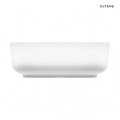Oltens Hadsel umywalka 38,5 cm nablatowa kwadratowa z powłoką SmartClean biała 40807000