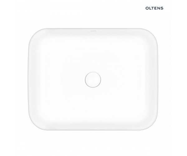 Oltens Hadsel umywalka 50x40 cm nablatowa z powłoką SmartClean biała 40808000