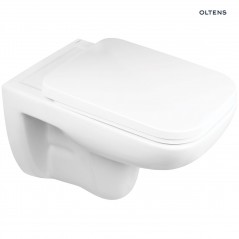 Oltens Ribe miska WC wisząca PureRim z deską wolnoopadającą biała 42010000
