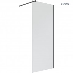 Oltens Bo Walk-In ścianka prysznicowa 110 cm czarny mat/szkło przezroczyste 22003300