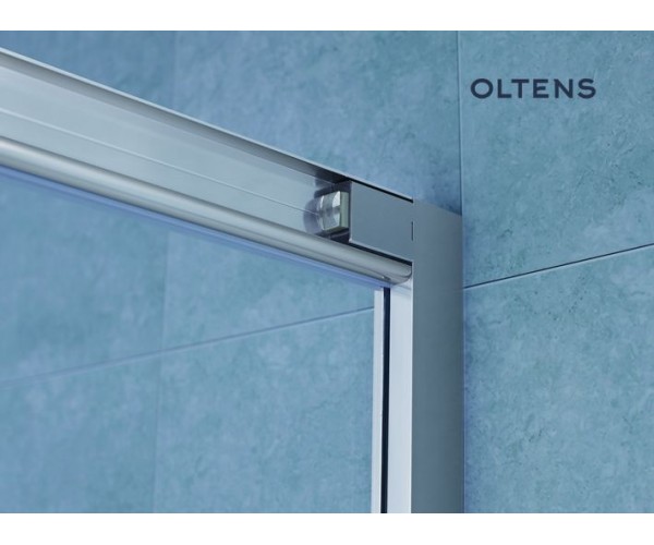 Oltens Fulla kabina prysznicowa 100x80 cm prostokątna drzwi ze ścianką chrom/szkło przezroczyste 20202100