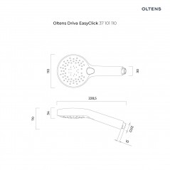 Oltens Driva EasyClick Alling 60 zestaw prysznicowy chrom/biały 36001110