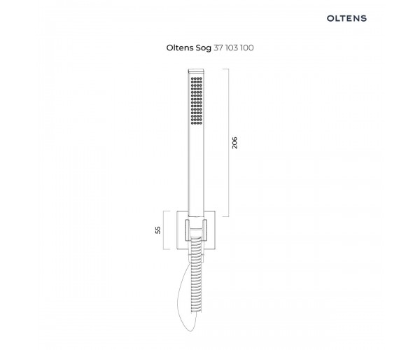 Oltens Sog Alling 60 zestaw prysznicowy chrom 36003100