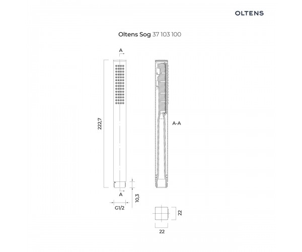 Oltens Sog Alling 60 zestaw prysznicowy chrom 36003100