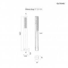 Oltens Sog Alling 60 zestaw prysznicowy chrom 36003100