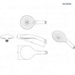 Oltens Saxan EasyClick Alling 60 zestaw prysznicowy z mydelniczką chrom 36004100