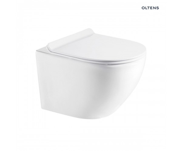 Zestaw Oltens Hamnes miska WC wisząca PureRim z deską wolnoopadającą 42014000