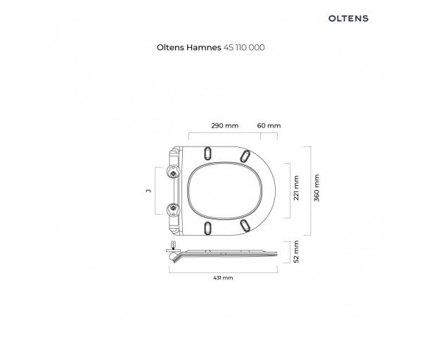 Zestaw Oltens Hamnes miska WC wisząca PureRim z deską wolnoopadającą Slim 42012000