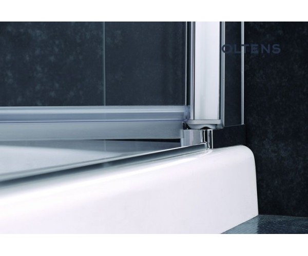 Oltens Trana kabina prysznicowa 100x90 cm prostokątna drzwi ze ścianką chrom/szkło przezroczyste 20201100