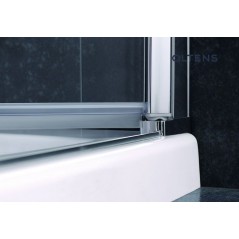 Oltens Trana kabina prysznicowa 100x90 cm prostokątna drzwi ze ścianką chrom/szkło przezroczyste 20201100