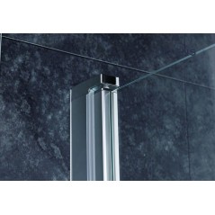 Oltens Trana kabina prysznicowa 100x80 cm prostokątna drzwi ze ścianką chrom/szkło przezroczyste 20200100