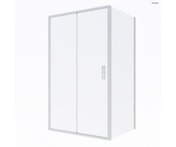 Oltens Fulla kabina prysznicowa 120x90 cm prostokątna drzwi ze ścianką chrom/szkło przezroczyste 20205100