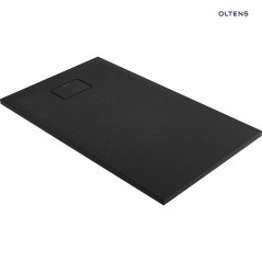 Oltens Bergytan brodzik 120x70 cm prostokątny RockSurface czarny mat 15102300