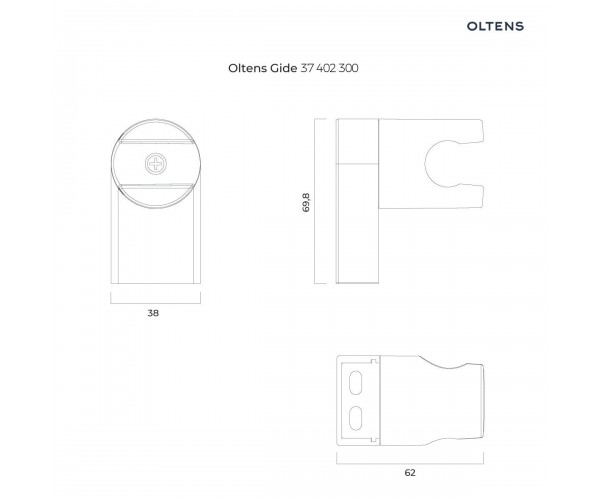 Oltens Driva EasyClick (S) Gide zestaw prysznicowy czarny mat 36008300