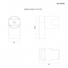 Oltens Driva EasyClick (S) Gide zestaw prysznicowy czarny mat 36008300