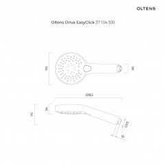 Oltens Driva EasyClick Gide zestaw prysznicowy czarny mat 36007300