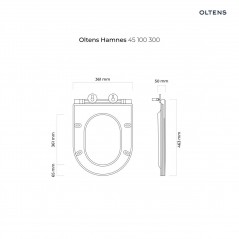 Oltens Hamnes deska sedesowa twarda wolnoopadająca Ovan Slim czarny mat 45100300