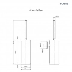 Oltens Gulfoss szczotka toaletowa wisząca czarny mat 82100300