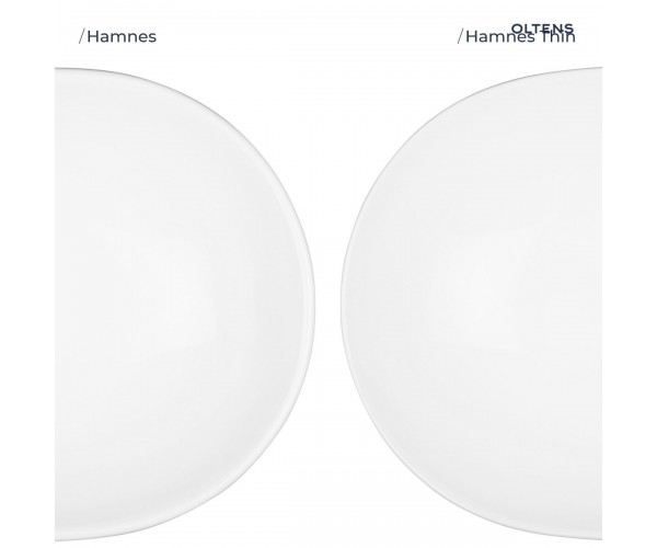 Oltens Hamnes Thin umywalka 49,5x35,5 cm nablatowa owalna biała 40319000