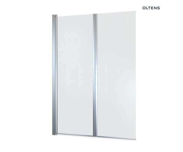 Oltens Fulla parawan nawannowy 2-częściowy 98x140 cm chrom/szkło przezroczyste 23204100