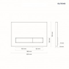 Oltens Torne przycisk spłukujący do WC biały/złoty mat/biały 57105000