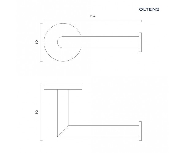 Oltens Gulfoss uchwyt na papier toaletowy złoto szczotkowane 81102810