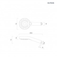 Oltens Driva EasyClick Alling 60 zestaw prysznicowy złoty połysk/biały 36001800