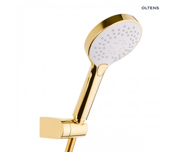 Oltens Driva EasyClick Gide zestaw prysznicowy złoty połysk/biały 36007080