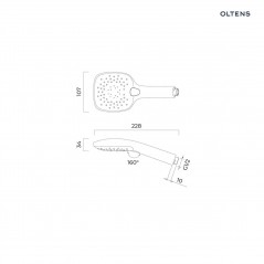 Oltens Driva EasyClick (S) Gide zestaw prysznicowy złoty połysk/biały 36008080