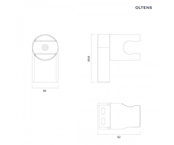 Oltens Driva EasyClick (S) Gide zestaw prysznicowy złoty połysk/biały 36008080