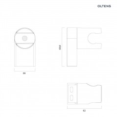 Oltens Driva EasyClick (S) Gide zestaw prysznicowy złoty połysk/biały 36008080