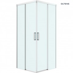 Oltens Breda kabina prysznicowa 80x80 cm kwadratowa chrom/szkło przezroczyste 20005100