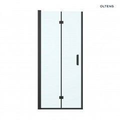 Oltens Hallan drzwi prysznicowe 80 cm czarny mat/szkło przezroczyste 21200300