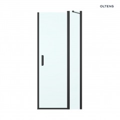 Oltens Verdal drzwi prysznicowe 80 cm czarny mat/szkło przezroczyste 21203300
