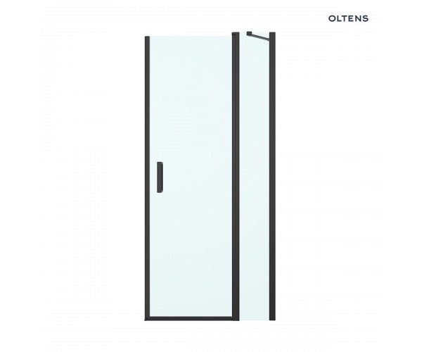 Oltens Verdal drzwi prysznicowe 120 cm czarny mat/szkło przezroczyste 21206300