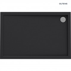 Oltens Superior brodzik 100x80 cm prostokątny akrylowy czarny mat 15002300