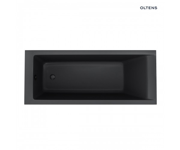 Oltens Langfoss wanna prostokątna 160x70 akrylowa czarny mat 10003300
