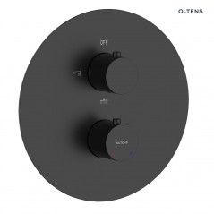 Zestaw Oltens Katla zestaw wannowo-prysznicowy podtynkowy termostatyczny czarny mat 36610300