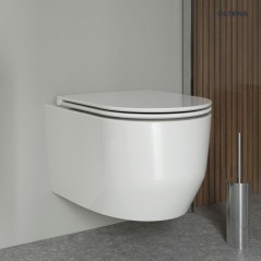 Oltens Holsted miska WC wisząca PureRim z powłoką SmartClean biała 42516000