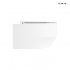 Zestaw Oltens Holsted miska WC wisząca PureRim z powłoką SmartClean z deską wolnoopadającą biały 42517000