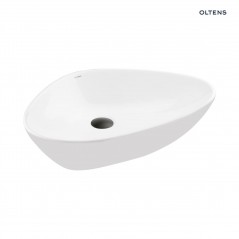 Oltens Vala umywalka 59x39 cm nablatowa owalna biała 40325000