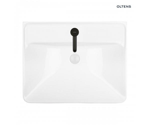 Oltens Kolma umywalka 61x47,5 cm wpuszczana prostokątna z powłoką SmartClean biała 41708000